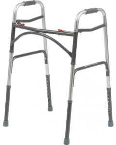 Bariatric Steel Folding Walker with Two Buttons - Grand XL, Sturdy & Foldable Mobility Aid