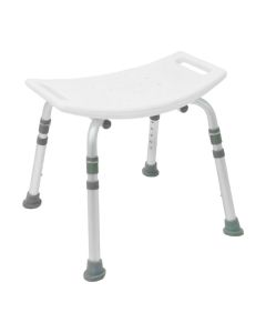 Shower chair Duro KD (without backrest) | White Colour | Aluminium