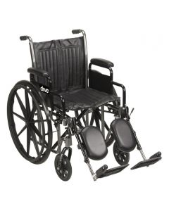 Silver Sport 2 Wheelchair 20" with Detachable Full Arm & Swing-Away Footrests – Comfortable & Durable Mobility Aid