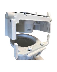 Raised toilet seat with armrests TSE 120 Plus (With innovative mounting from above) | White Colour